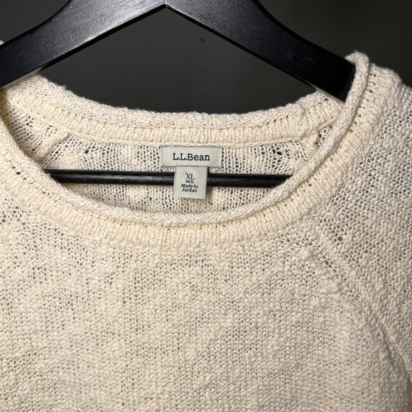 LL Bean Midweight Cotton Slub Rollneck Pullover - Picture 3 of 4